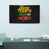 Juneteenth Know Your History Black Pride 1865 Spandoek (Beurs)