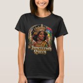 Juneteenth Koningin Shirt Zwarte Trots Tee, Afrika (Voorkant)