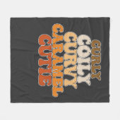 Juneteenth Krullende Kronkelende Kromme Karamel Mo Fleece Deken (Voorkant (Horizontaal))