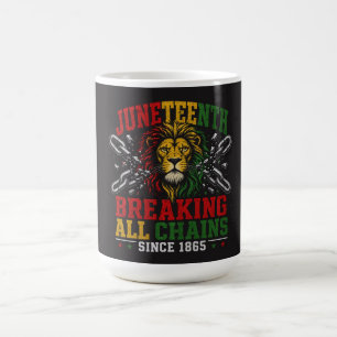 Juneteenth Leeuw Vrijheid: Ketens Doorbreken Sinds Koffiemok