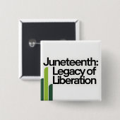 Juneteenth Legacy of Liberation Modern Graphic Vierkante Button 5,1 Cm (Voorkant /achterkant)