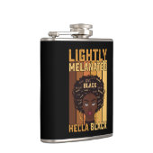 Juneteenth Licht Gemelaniseerd Hella Zwart Melanin Heupfles (Rechts)