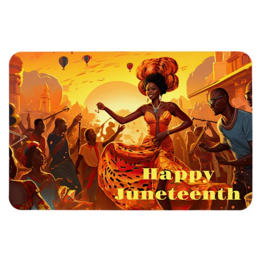 Juneteenth Magnet Magneet (Horizontaal)