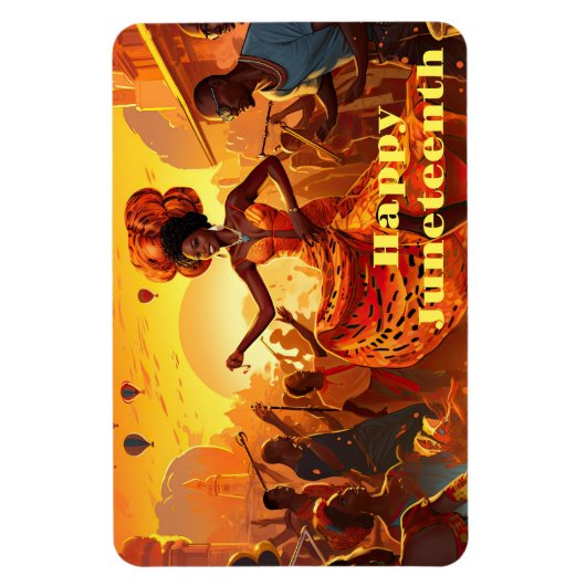 Juneteenth Magnet Magneet (Verticaal)