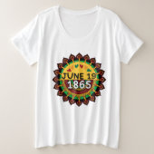 Juneteenth mandala traditionele Afrikaanse patrone Grote Maat T-shirt (Design voorkant)
