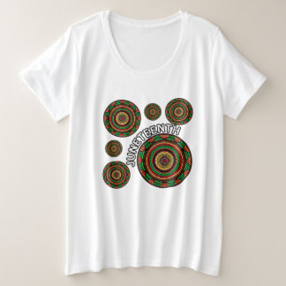 Juneteenth mandala traditionele Afrikaanse patrone Grote Maat T-shirt