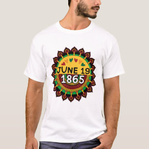 Juneteenth mandala traditionele Afrikaanse patrone T-shirt