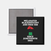 Juneteenth Melanated Black Afro-Amerikaanse vlag P Magneet (Voorkant / Achterkant)