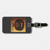 Juneteenth Melanin Black African American Girl Bagagelabel (Voorkant horizontaal)