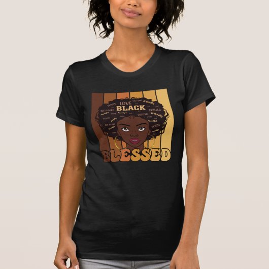 Juneteenth Melanin Black African American Girl T-shirt (Voorkant)