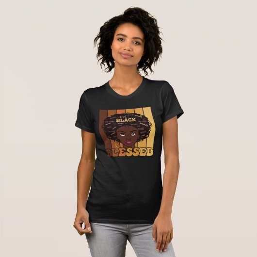 Juneteenth Melanin Black African American Girl T-shirt (Voorkant volledig)