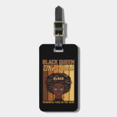 Juneteenth Melanin Black Girl de krachtigste Bagagelabel (Voorkant verticaal)