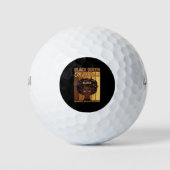 Juneteenth Melanin Black Girl de krachtigste Golfballen (Voorkant)