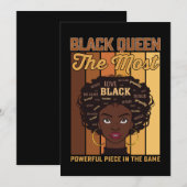 Juneteenth Melanin Black Girl de krachtigste Kaart (Voorkant / Achterkant)