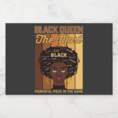 Juneteenth Melanin Black Girl de krachtigste Likeurfles Etiket (Enkel label)