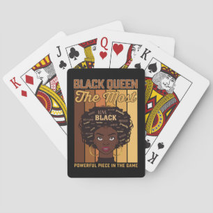 Juneteenth Melanin Black Girl de krachtigste Pokerkaarten