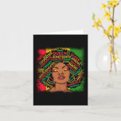 Juneteenth Melanin Black Queen Afro-Amerikaanse La Kaart (Gele Bloem)