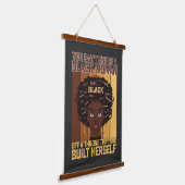 Juneteenth Melanin kan geen zwarte vrouw slaan Hangend Wandkleed (Gebogen)