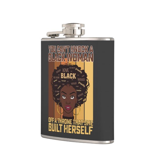 Juneteenth Melanin kan geen zwarte vrouw slaan Heupfles (Links)