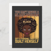 Juneteenth Melanin kan geen zwarte vrouw slaan Kaart (Voorkant / Achterkant)