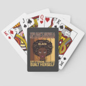 Juneteenth Melanin kan geen zwarte vrouw slaan Pokerkaarten (Achterkant)