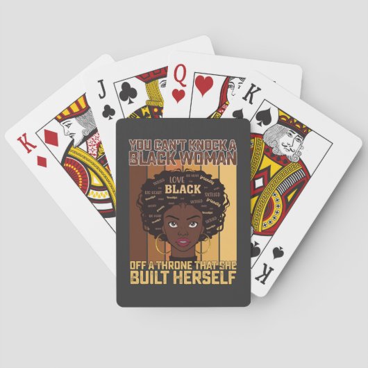 Juneteenth Melanin kan geen zwarte vrouw slaan Pokerkaarten (Achterkant)