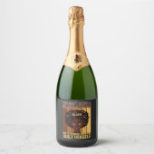 Juneteenth Melanin kan geen zwarte vrouw slaan Sparkling Wijnetiket (Voorkant)