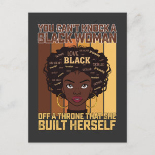 Juneteenth Melanin kan geen zwarte vrouw slaan Uitnodiging Briefkaart