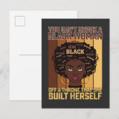 Juneteenth Melanin kan geen zwarte vrouw slaan Uitnodiging Briefkaart (Voorkant / Achterkant)