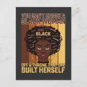 Juneteenth Melanin kan geen zwarte vrouw slaan Uitnodiging Briefkaart (Voorkant)