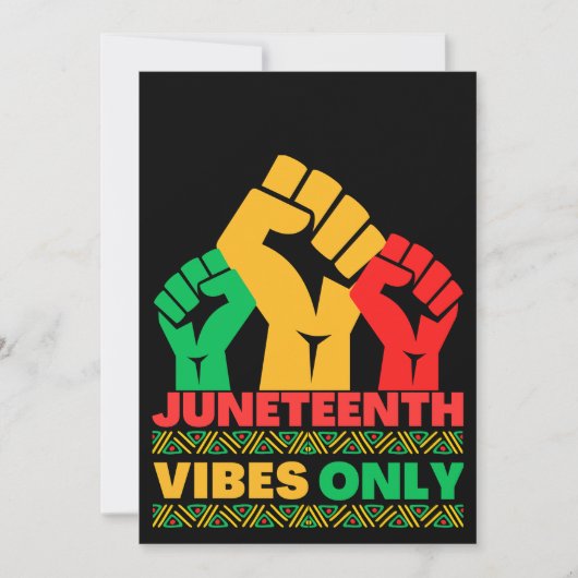 Juneteenth Melanin Mannen Vrouwen Kinder Kaart (Voorkant)