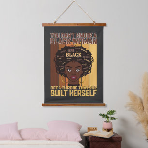 Juneteenth Melanine Kan Een Zwarte Vrouw Niet Slaa Hangend Wandkleed