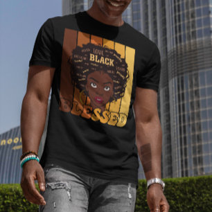 Juneteenth Melanine Zwarte Afro-Amerikaanse Meisje T-shirt