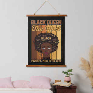 Juneteenth Melanine Zwarte Meisje Het Krachtigste Hangend Wandkleed