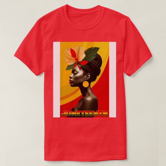 Juneteenth met een oorbel t-shirt (Design voorkant)