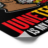 Juneteenth Mijn Onafhankelijkheidsdag Afrikaanse Z Poster (Hoek)