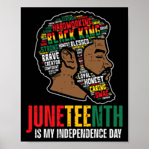 Juneteenth Mijn Onafhankelijkheidsdag Afrikaanse Z Poster
