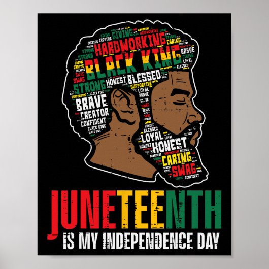 Juneteenth Mijn Onafhankelijkheidsdag Afrikaanse Z Poster (Voorkant)