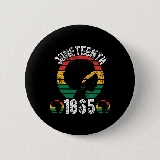 Juneteenth Mijn Onafhankelijkheidsdag Zwarte Vrouw Ronde Button 5,7 Cm (Voorkant)