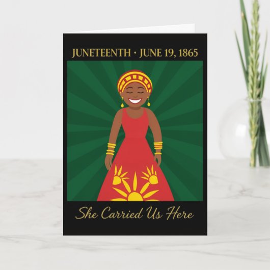 Juneteenth Moederdag kaart voor de Matriarch (Voorkant)