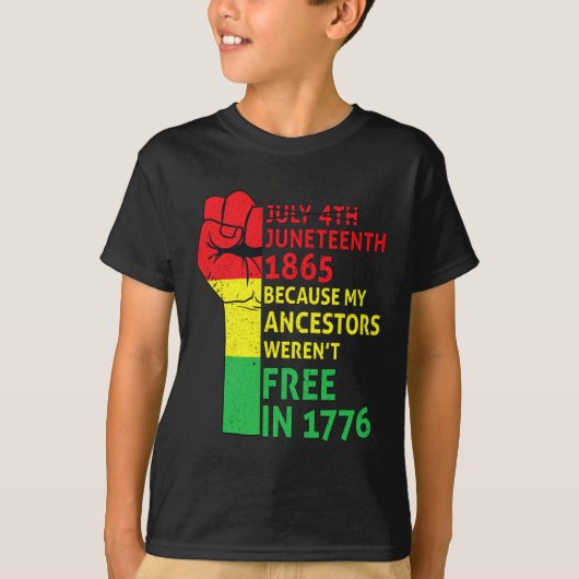 Juneteenth My Ancestors Black African Pride Freedo T-shirt (Voorkant)