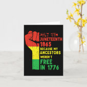 Juneteenth My Ancestors Free Black African Flag Pr Kaart (Gele Bloem)