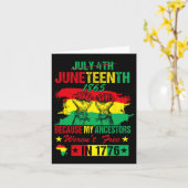 Juneteenth My Ancestors Free Black African Flag Pr Kaart (Gele Bloem)