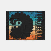 Juneteenth My Independence Day Retro Afro Women Me Fleece Deken (Voorkant (Horizontaal))