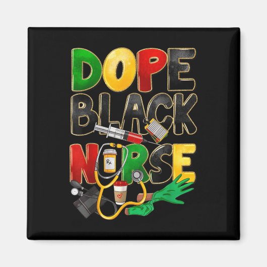 Juneteenth Nurse Black Vrouwen Black Geschiedenis  Magneet (Voorkant)