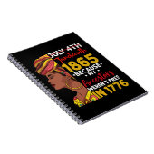 Juneteenth omdat mijn voorouder niet vrij was 1776 notitieboek (Rechterzijde)