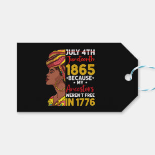 Juneteenth Omdat mijn voorouders niet vrij waren 1 Cadeaulabel