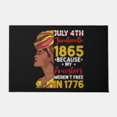 Juneteenth Omdat Mijn Voorouders Niet Vrij Waren 1 Deurmat (Voorkant)