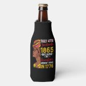 Juneteenth Omdat mijn voorouders niet vrij waren 1 Flesjeskoeler (Fles Voorkant)