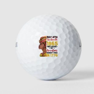 Juneteenth Omdat mijn voorouders niet vrij waren 1 Golfballen